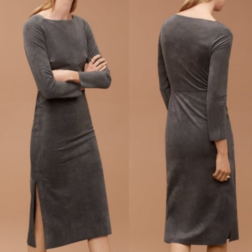 Aritzia Wilfred Free Abma Dress Charcoal Grey sz 0